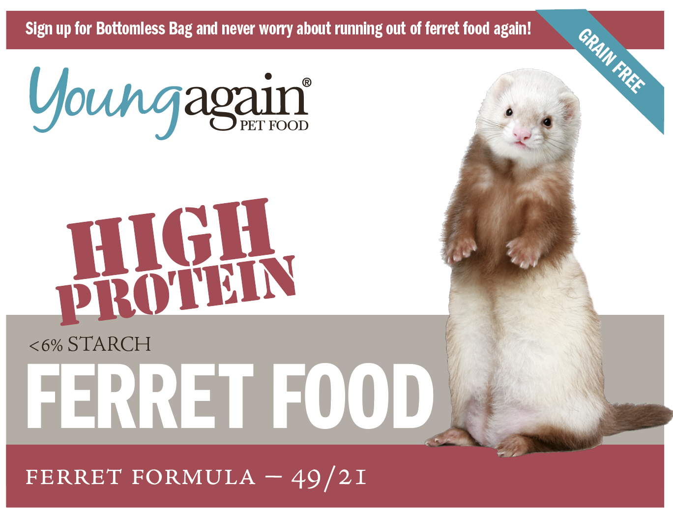 Shop Ferret Young Again Pet Food